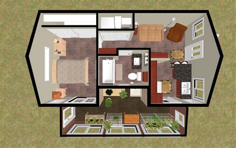 Maybe you would like to learn more about one of these? 3D Top View of the 424 sq ft "Secret Garden". | Cozy's 400 ...