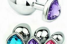 anal toys jewelry adult small plug sex booty butt stainless crystal beads steel metal size