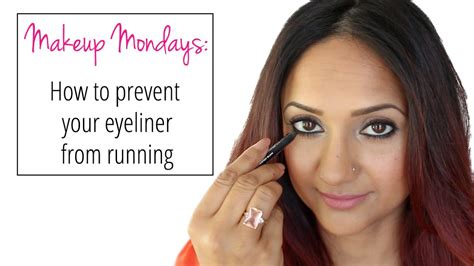 It sets the eyeliner and aids to keep in the right place though it is bit damp. How to prevent your eyeliner from running - YouTube