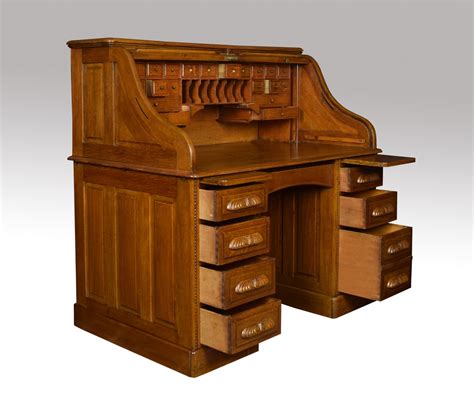 Shop with afterpay on eligible items. Oak Pedestal Roll Top Desk - Antiques Atlas