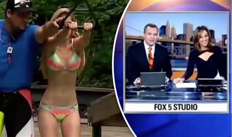 She is very famous for her killer smile. News anchor gets a little too excited when reporter strips ...