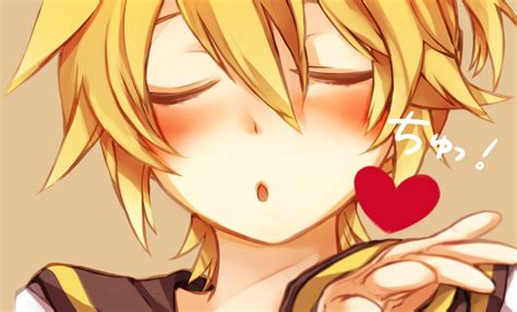 If you blow someone a kiss at close proximity, it may seem odd and unnecessary. Kagamine Len (Len Kagamine) - VOCALOID - Image #755734 ...