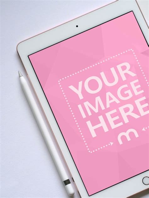 Download Closeup White iPad Screen Mockup Generator - Mediamodifier