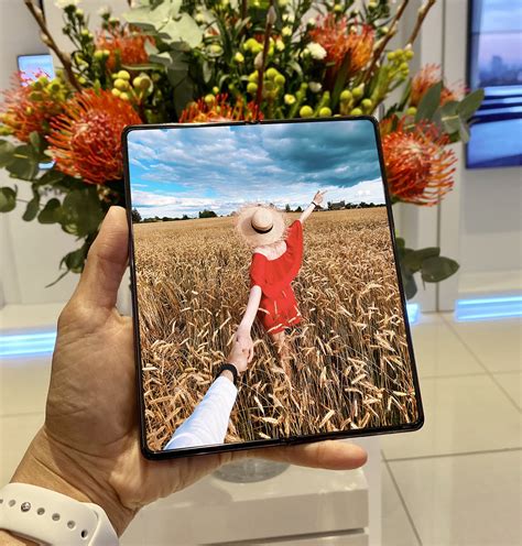 Samsung electronics' foldable smartphone galaxy z fold3 is seen in this undated handout photo released to reuters on august 11, 2021. Samsung Galaxy Z Fold3 с подэкранными камерами на первых качественных изображениях