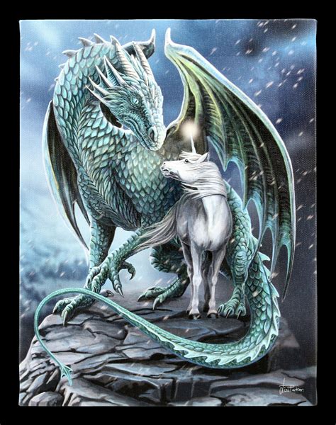 See what diane tache (dtache) has discovered on pinterest, the world's biggest collection of ideas. Wandbild mit Drache & Einhorn - Protector of Magick | www ...