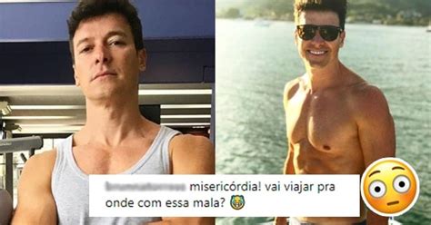 Gincana estadual rumo ao 1º lugar. Aos 44 anos, Rodrigo Faro esbanja saúde e foto "indiscreta ...