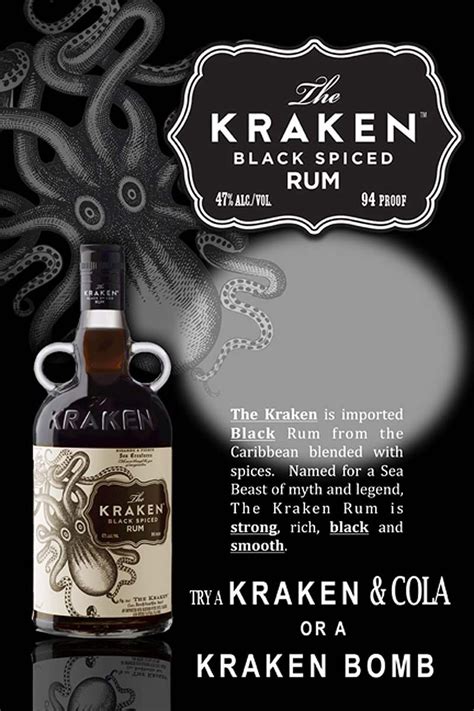 See more ideas about kraken rum, rum, rum recipes. The Kraken Black Spiced Rum (A personal favorite of mine ...