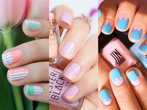 Diseños de uñas acrilicas de colores. Uñas con esmalte pastel FOTOS | ActitudFem