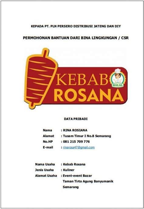 Description proposal usaha makanan pdf. Contoh Usaha Wirausaha - Guru Paud