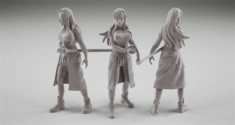 I am providing the native zbrush file with color information. Asuna fanart from online sword art 3D printable model