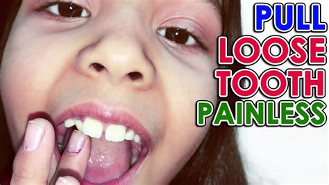 If your little one can't wait for nature to choose when the tooth fairy comes to visit, or you fear your child will accidentally swallow that first loose. How to get out a loose tooth without it hurting ...