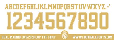 Jersey real madrid 3rd away 2019 2020 official cetak nama suka. Real Madrid Font 201920 Ttf