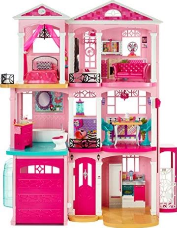 Barbie dollhouse comes with 70 pieces total. ᐅ Barbie Traumvilla mit 3 Ebenen + Aufzug