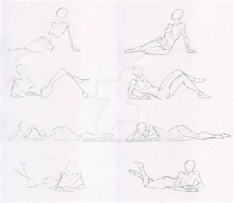 Want to get better at drawing faces? Sketches 50 - Woman laying-sitting practice by ...