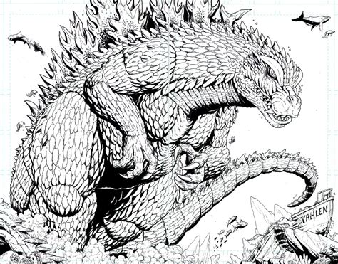 Printable godzilla coloring pages are a fun way for kids of all ages to develop creativity, focus, motor skills and color recognition. Pin on Gojira by Nico
