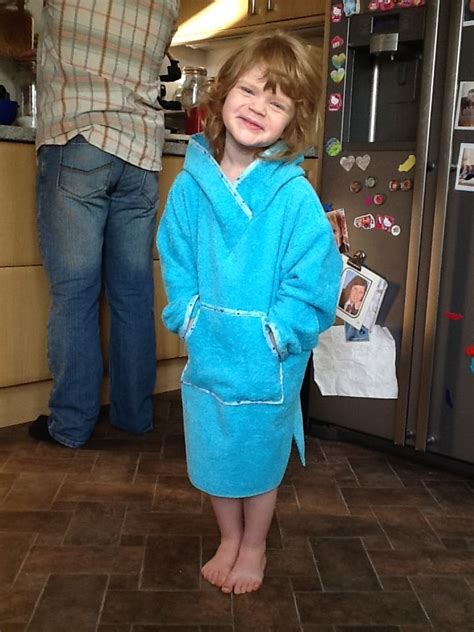 High quality towels are usually made out of fine, long cotton fiber. Swimming robe made from a bath towel | How to make clothes ...