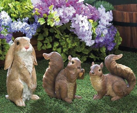 5 out of 5 stars (5,050) $ 37.95. Rabbit And Squirrel Trio Garden Statues | Fresh Garden Decor