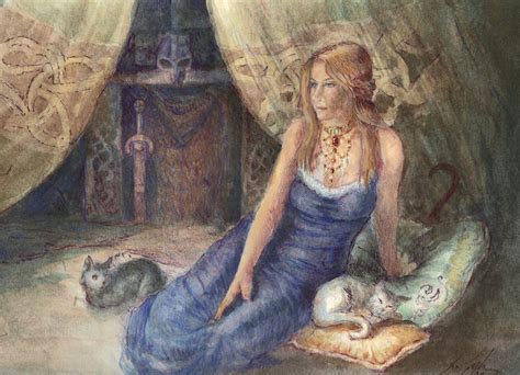 Like many of the norse gods, freya rode in a chariot, but her chariot was drawn by two cats, that were either black or grey, named bygul and trjegul. Freya | Pagan at Heart