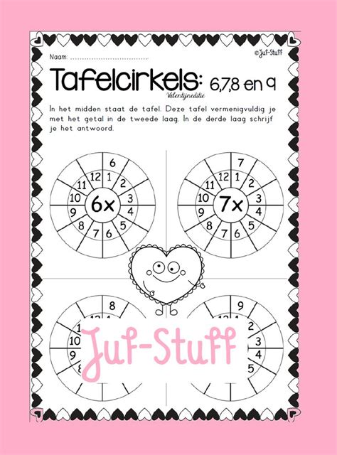 Vink de tafels aan waarmee u een werkblad wilt maken. Juf-Stuff: Tafelcirkels: valentijnseditie ...