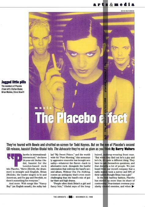 The morning walk by th. The Advocate "The Placebo Effect", Dec'98 - LJ Placebo ...