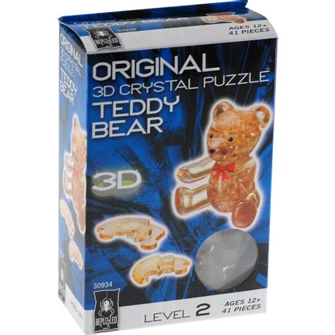 (a walmart a step by step tutorial of the bepuzzled original 3d crystal puzzle polar bear and baby. 3d Crystal Puzzle Teddy Bear Gold