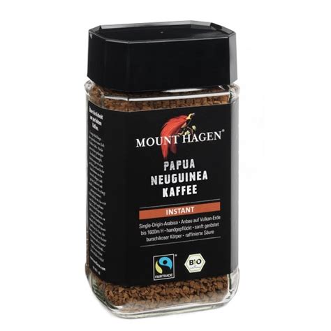 Do you know how many hours of effort, care and instinct can be found, for example, in a cup of papua new guinea single origin? MOUNT HAGEN Instant Kaffee 100g