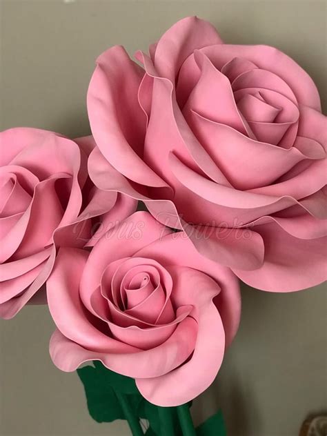 Beautiful artificial flower decor wall backdrop diy kit include all parts need to setup instant 4'x8' party drop event wall. Giant Paper Flower - Foam Flowers With Stems - Large Paper ...