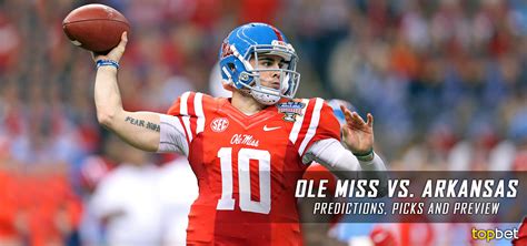 There are no top 10 matchups to look forward to in week 5, but it has the potential to shake up the college football playoff picture. Ole Miss Rebels vs. Arkansas Razorbacks Predictions, Picks ...