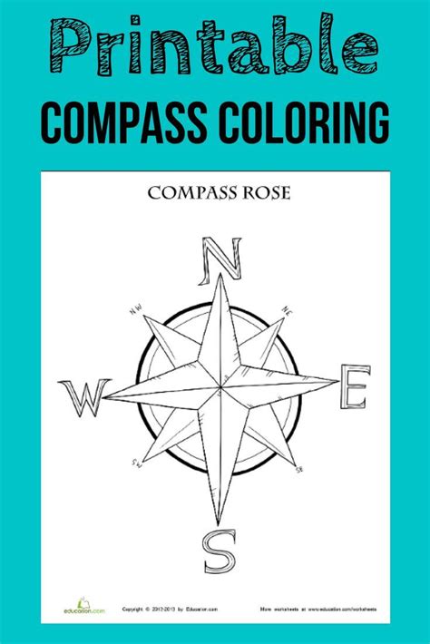 See what interactive means on this page. Compass Rose Coloring Page | Compass rose, Compass rose ...