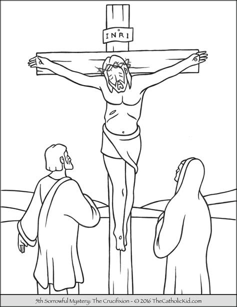 The page also says, jesus loves me! in one area and then this i know, for one the other coloring page, the lyrics little ones to him belong, they are weak but he is strong are at the top of the page. Sorrowful Mysteries Coloring Pages - The Catholic Kid