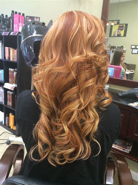 Watch redhead & blonde gangbanged! Strawberry blonde, long layers, curls, red hair ...