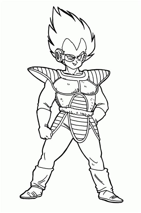 Vegeta Dragon Ball Coloring Pages - Dragon Ball Cartoon Coloring - Coloring Home