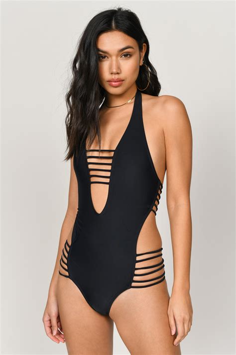To download this video, create an account. Fine Line Multi Strap Monokini in Black - $23 | Tobi US