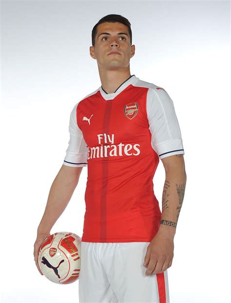Arsenal new signing Granit Xhaka at London Colney on May ...