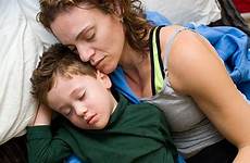 son mom sleeping together tired mother stock similar sluggish feeling
