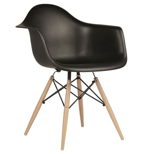 Home / living room furniture / chairs / eames chair; Eames Style DAW Molded in Black Plastic Dining Armchair ...