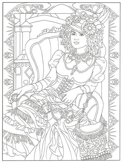 Based on natural forms and then exquisitely stylized in marjorie sarnat's uniquely decorative. Steampunk Adult Coloring. Artwork by Marty Noble. Creative ...