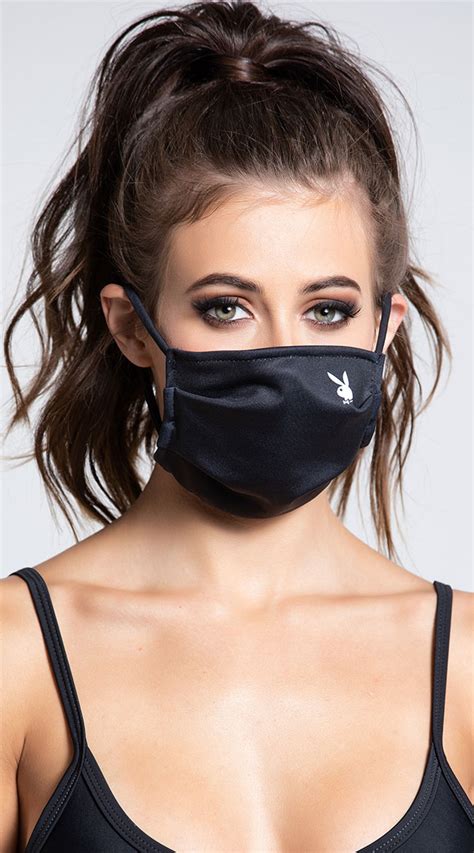 Cotton ear loops are adjustable. Playboy Bunny Logo Mask, Stylish Face Mask - Yandy.com