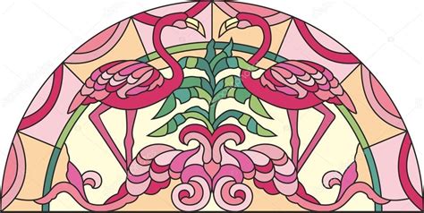 This was a christmas present for a friend who loves flamingos (and whose husband generously puts up with them). Stained glass flamingo | Stained glass window pink ...