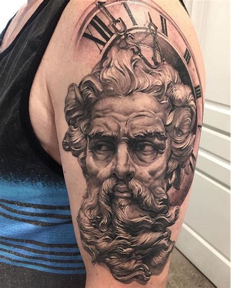 He is the son of hades (formerly believed to be the son of apollo), a member of the greek pantheon in camp oasis, and the champion of the underworld. CHRONIC INK TATTOOS on Instagram: "Statue and clock half ...