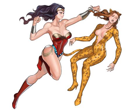 The dc character, cheetah is one of the hottest women in the dc universe and had been created by william moulton marston. Wonder woman vs cheetah by MikazukiShigure on DeviantArt