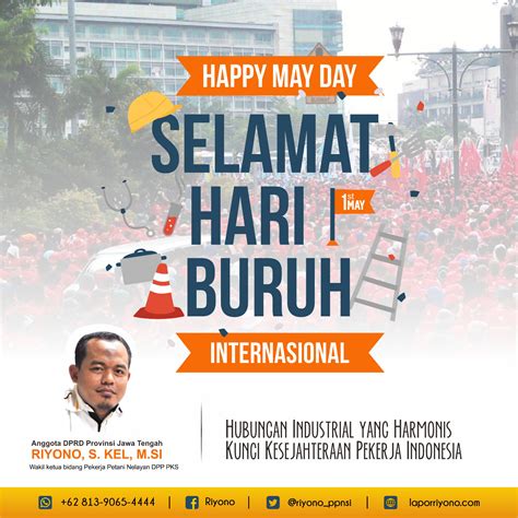 Hari buruh sedunia (internasional) 01 mei : Selamat Hari Buruh Internasional - Lapor Riyono