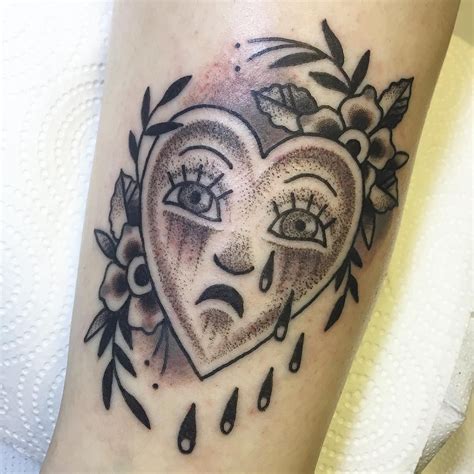 2.36 x 2.5 in canvas size. Little crying heart tattoo on @omgitsskittles thank you so ...