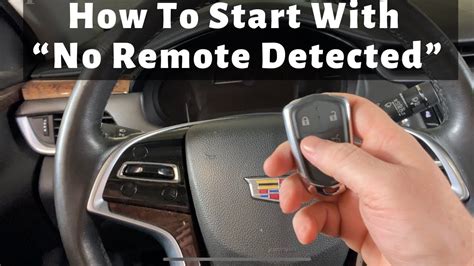 Connect a 12v battery source such as a jumper cables, a jump box or car battery charger to the jump box connection points. 2013 - 2019 Cadillac XTS - No Remote Detected | How to Start With Dead, Bad, Broken Smart Key ...