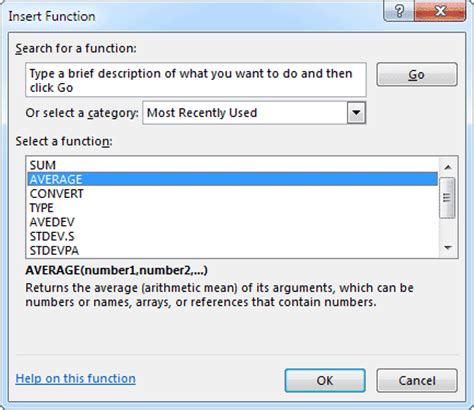 The average function in excel is a feature that would use the arguments to return with average of those arguments. Microsoft Excel Tutorials: The Average Function