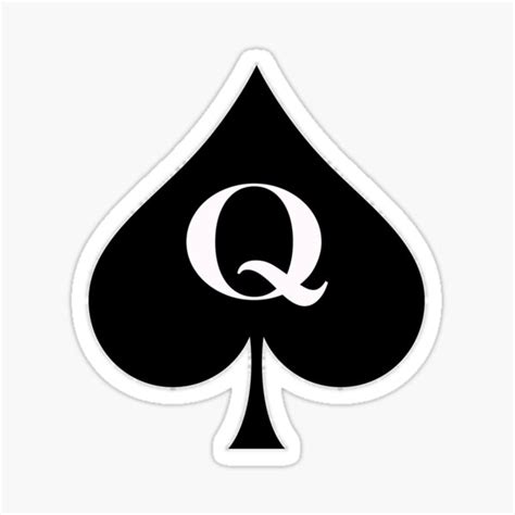 The queen of spades tattoo can be considered: Queen Of Spades Stickers | Redbubble