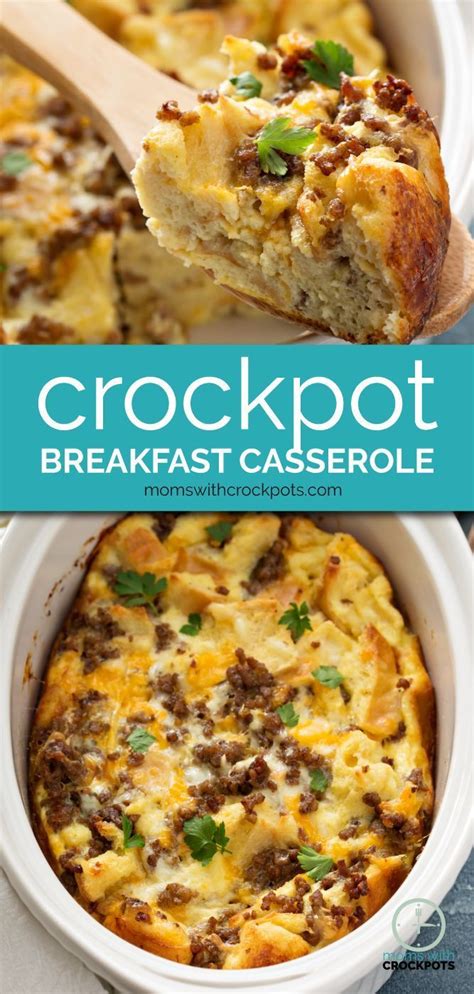 Perfect slow cooker brunch idea too. Crockpot Breakfast Casserole | Recipe | Crockpot breakfast casserole, Breakfast crockpot recipes ...