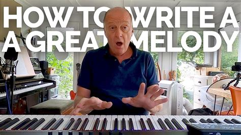 Try writing your song's chorus melody first and then work backward. How to write a GREAT melody - YouTube