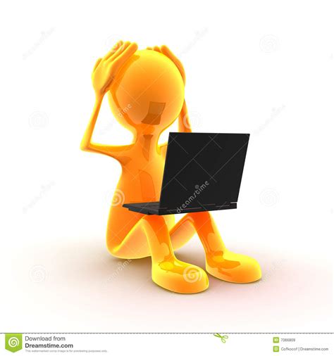 This is the most probable reason your computer could not detect your flash drive. De Problemen Van De Computer Stock Illustratie ...