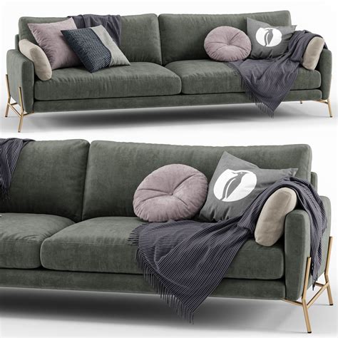 We believe that innovative design should be engineered to offer real life solutions and essential comfort. Le Marais 3seater maxi sofa - Calligaris 3D model